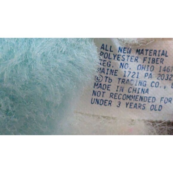 Vintage Tb Trading Co Blue White Bunny Plush Stuffed Animal 12" Soft Toy - Picture 6 of 7